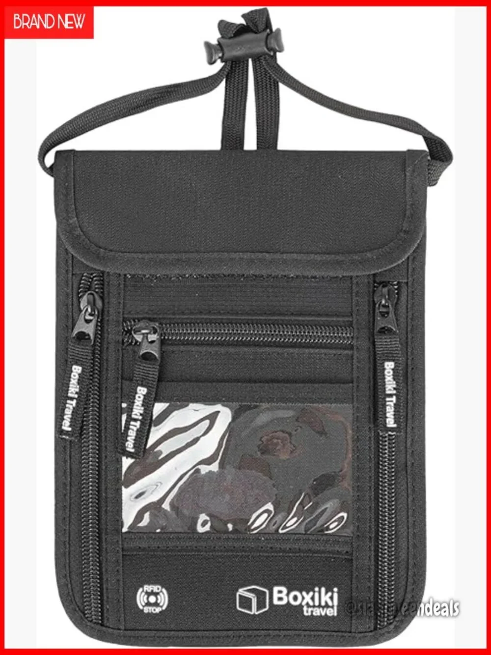 RFID Travel Neck Wallet Passport Holder Money Pouch Adjustable Strap